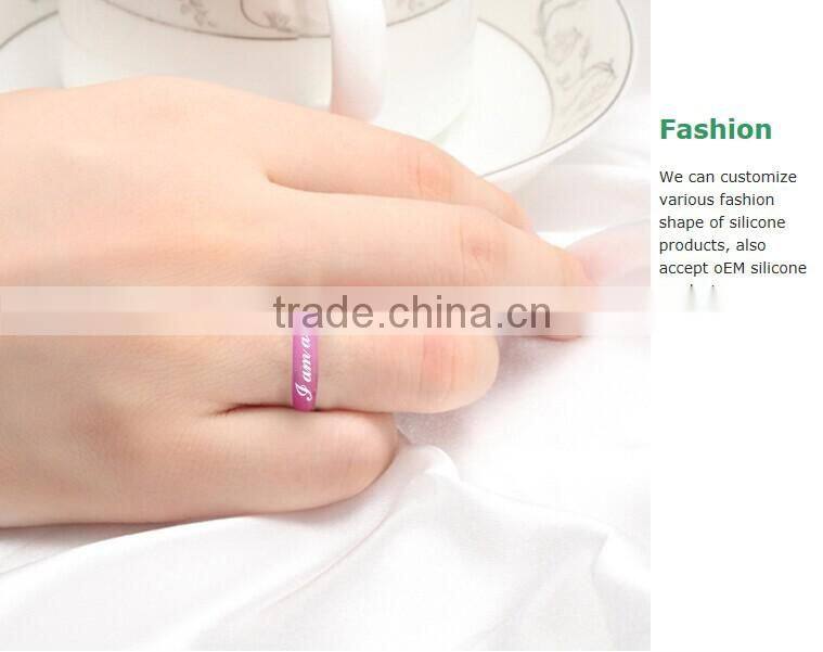 Wholesale Custom Design Fashion Different Color and Differant Shapes Silicone Wedding Ring