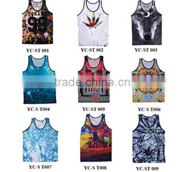 all over print vest Product Type vest men Gender american flag tank top/vest for man OEM Service 3d printing tank tops /vest