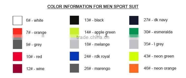 2016 Fashion Man Training Wear Men Sport Suit with OEM ODM Service