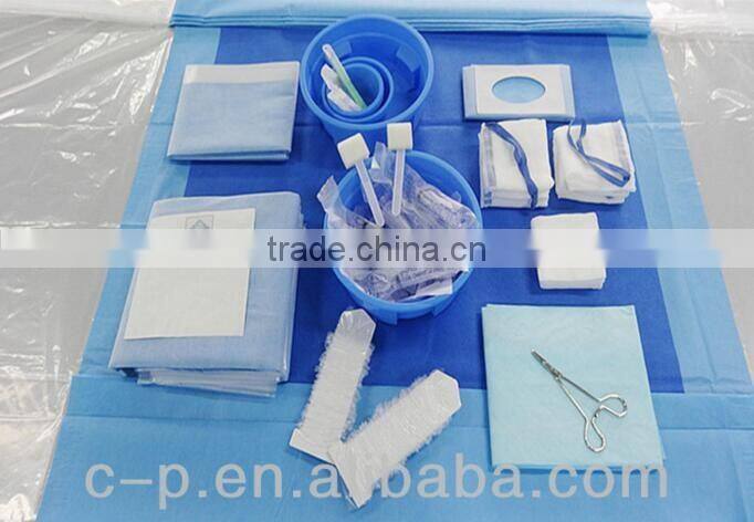Blue or Green Disposable Surgical Cardiovascular Drape Set