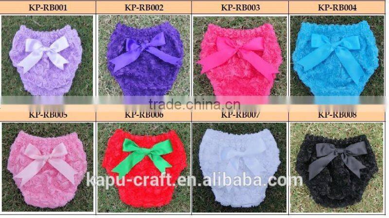 New arrival high quality 100%cotton ruffle bloomers for baby girls
