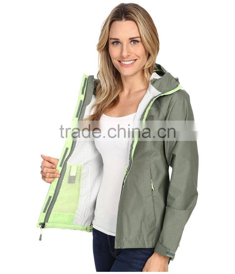 Women Lightweight Packable Waterproof Rain Jacket