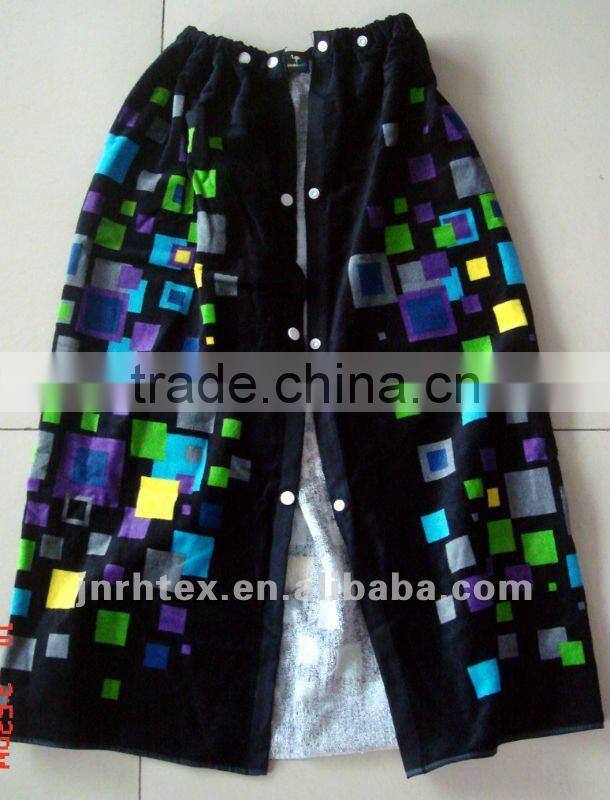 Cotton printed bath robe