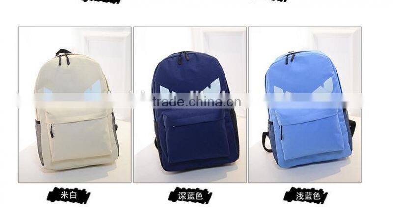 New Fashion little monster backpack soft leather devil eyes bag-3