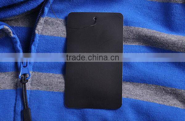 2013 customized blue and grey color striped zip up hoodies in different colors