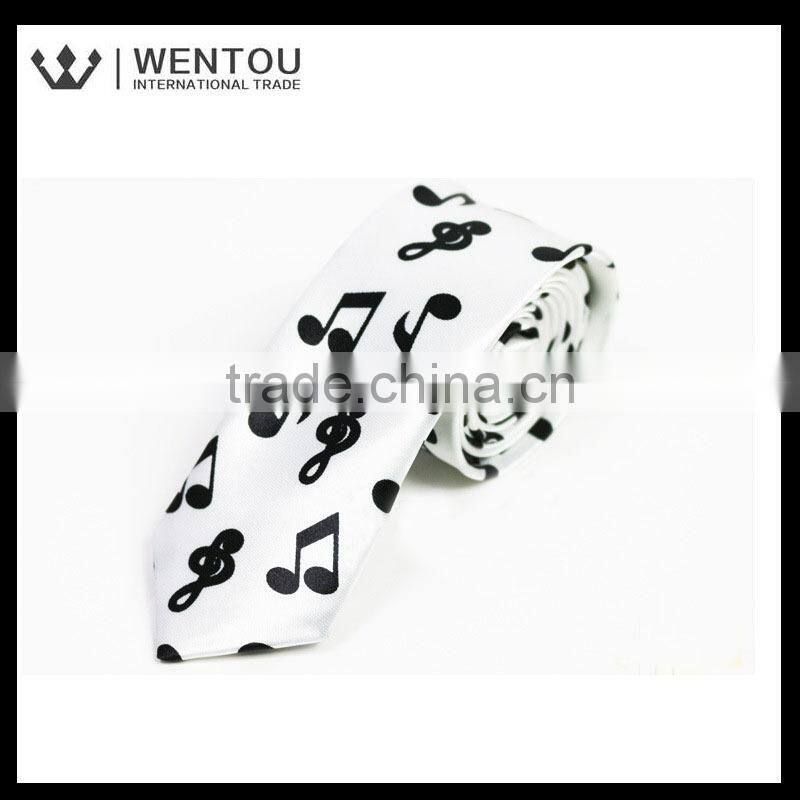 Wholesale Fashionable Musical Notes Printed Tie