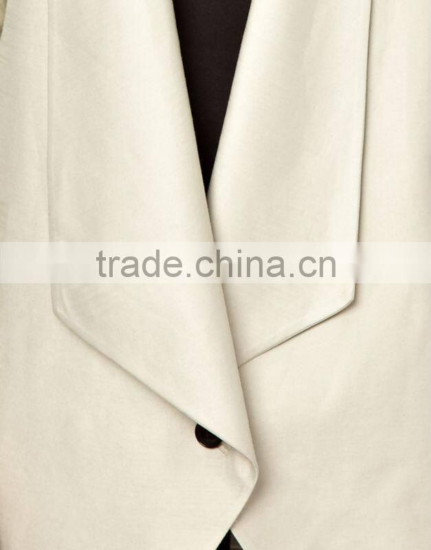 2013 wholesale fashion longline relaxed high quality viscose blazer for ladies