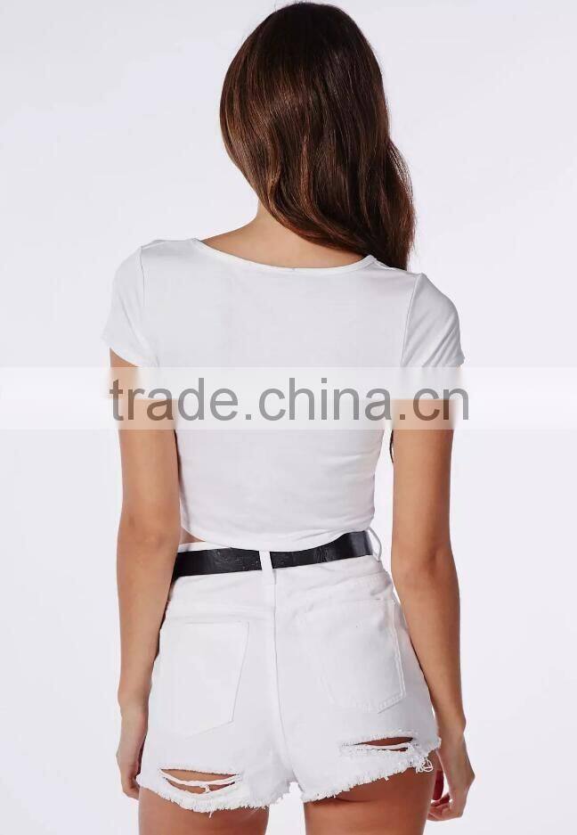 2017 Summer Custom Single Short-sleeve Round Neck Woman T Shirt