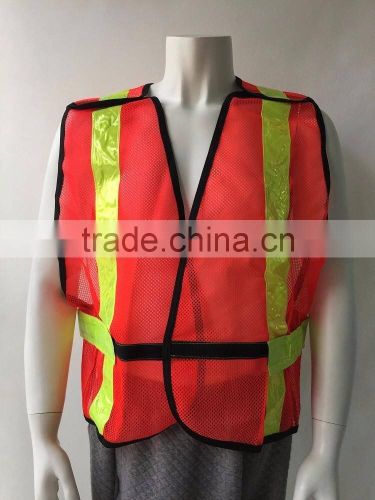 Safety traffic hi visibility reflective safety vest with PVC tapes
