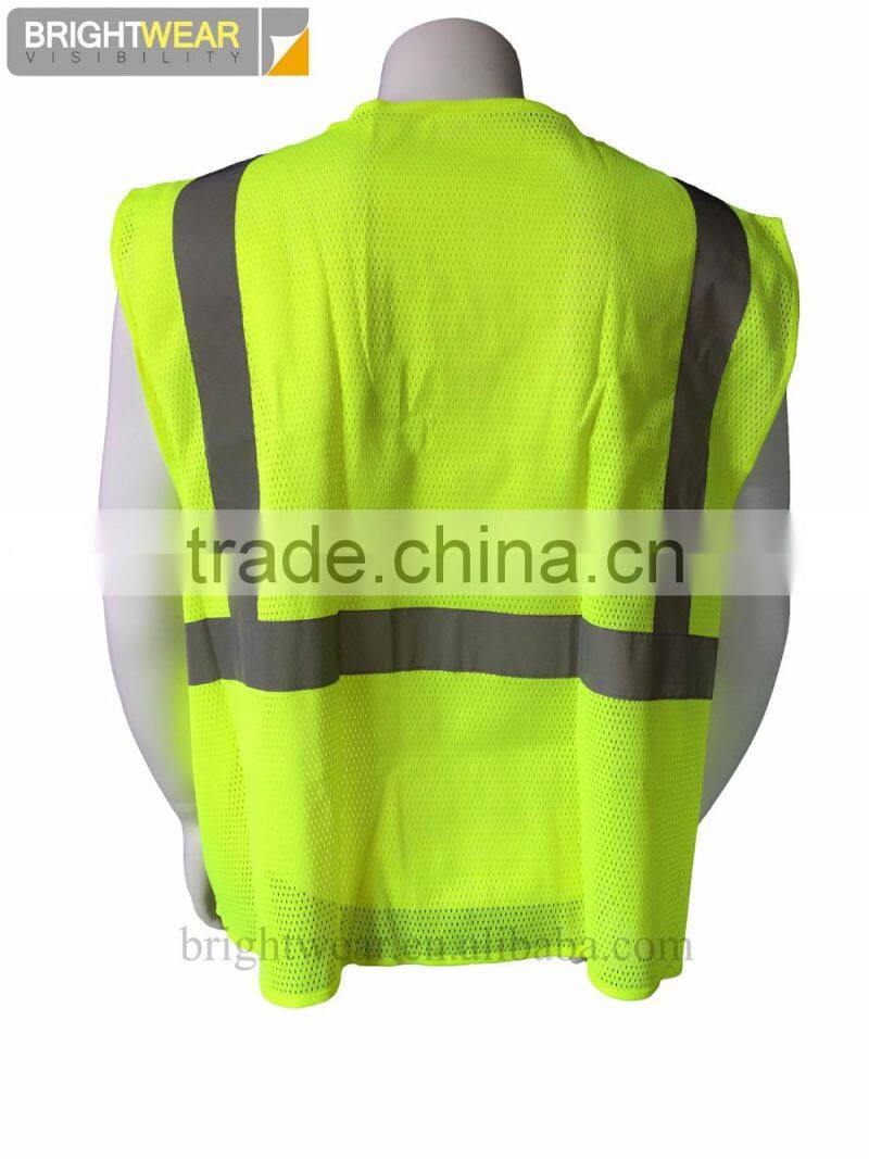 ANSI/ISEA107 reflective vest with hook and loop closure