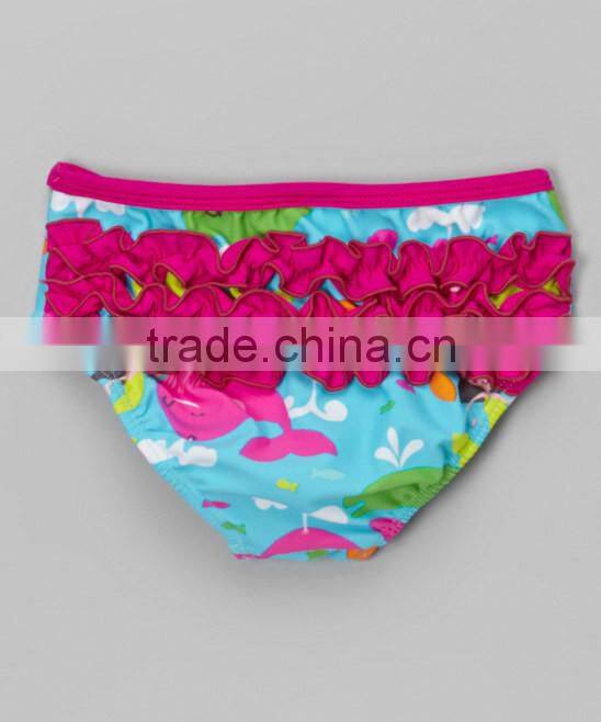 New Style Girl Sportswear With Fuchsia Whale Parade Rashguard And Bottoms Girl Rashguard Set Child Wear G-NP-TR905-334