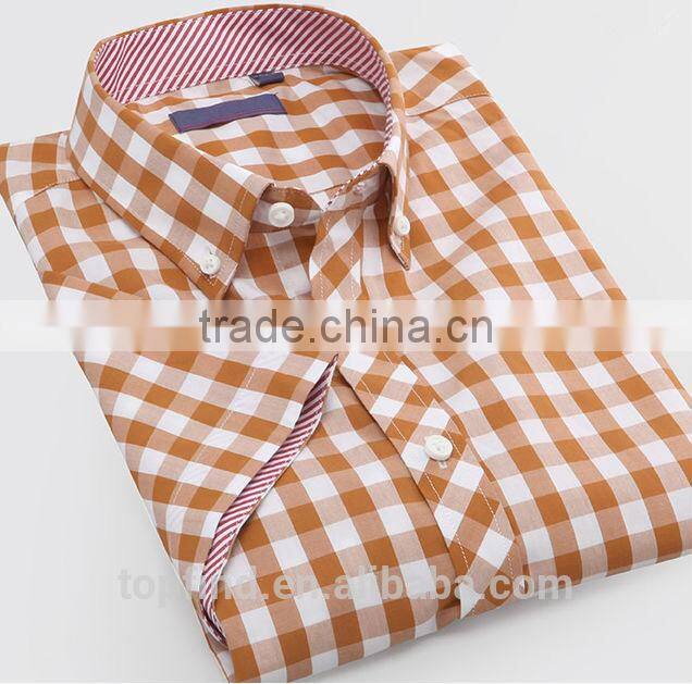 Latest design Egyptian cotton blue color Italian men casual shirt