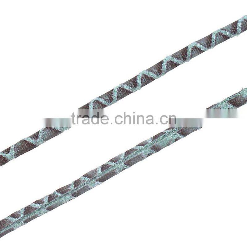 Wholesale Light Green Polyurethane Leather Jewelry Flat Thread Cord