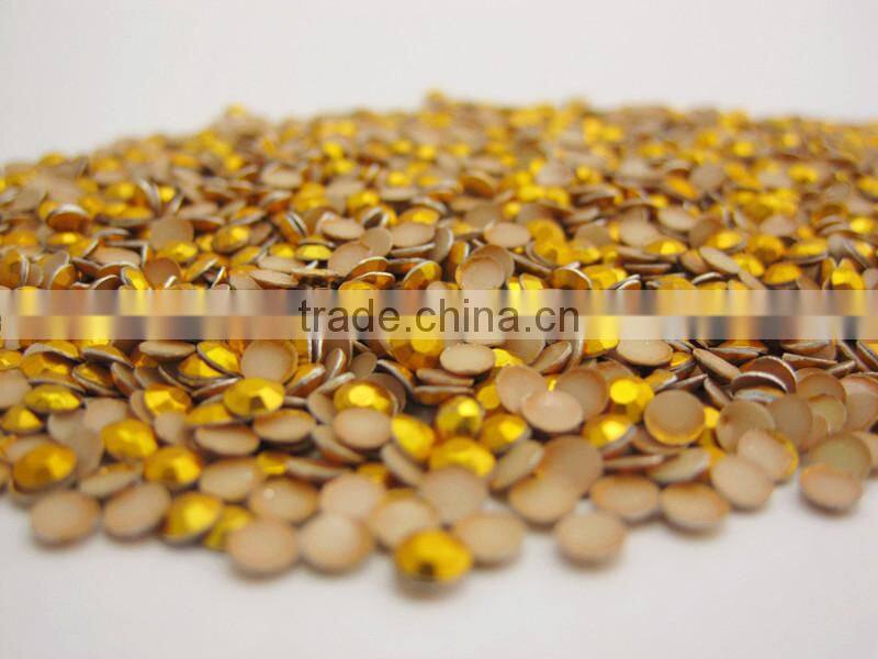 Octagon for hot fix motif China quality Aluminum Gold 3mm Rhinestud Hot Fix Octagon