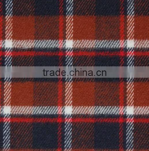red plaid cotton printed flannel fabric