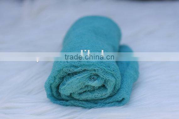 Light blue color cheesecloth baby photo prop cotton baby wrap