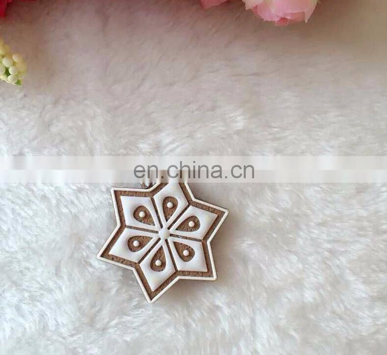Mix Design Cartoon Snowflake Biscuits Hanging Christmas Tree Ornament Hand Made Polymer Clay Christmas Decorations