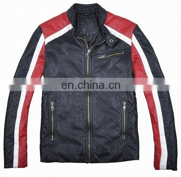 2015 new model designer leather pilot jacket high quality