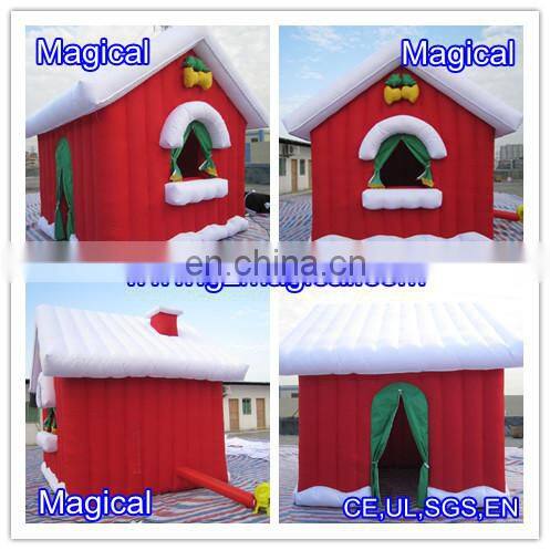 small inflatable red house for christmas use/ christmas house tent