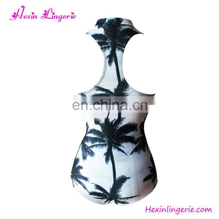 Tropical Coconut Trees Custom Swimsuit Swimwear 2017 Bathing Suit