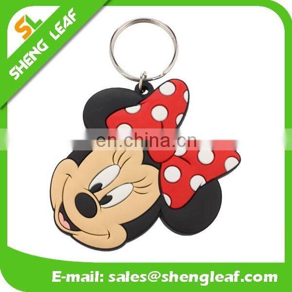 cute custom design 3d rubber soft pvc keychain