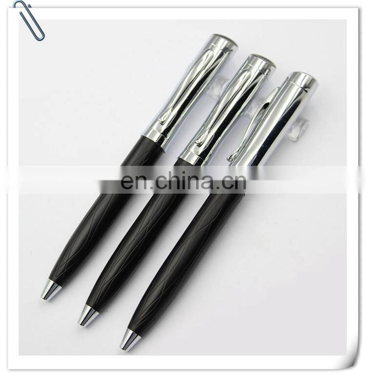 twist action colorful polished barrel metal l ballpoint ball pen with shiny chrome accents