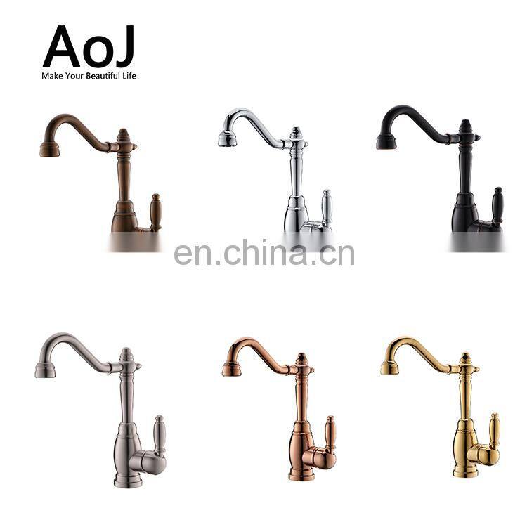 Brass Titanium Gold Brass Pull Down Kitchen Faucet with Retractable Pull Out Wand