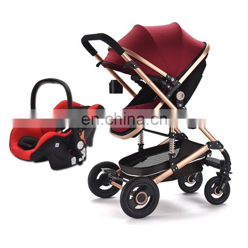 European market high quality cheap price heated baby stroller / kids baby stroller pram / cheap baby carriage with three wheels