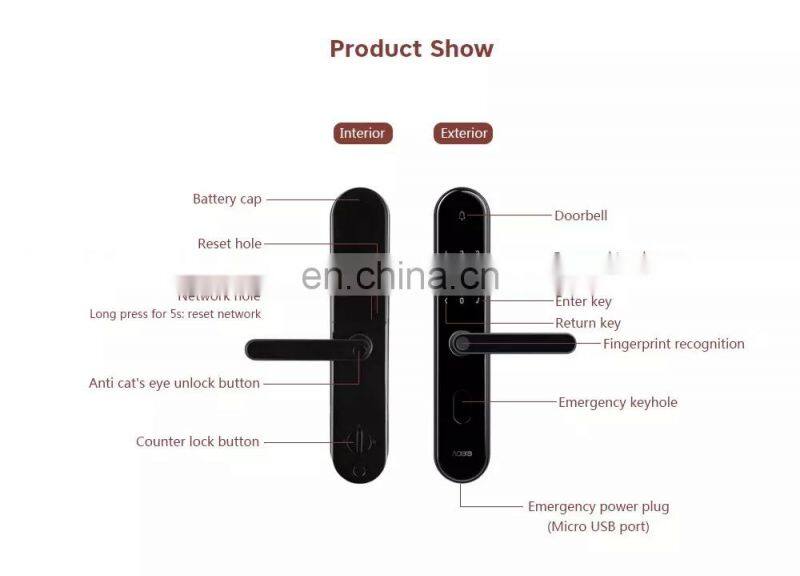 Original Smart Lock With Easy Control Via Phonev Xiaomi Aqara Smart Door Lock S2 Wholesale