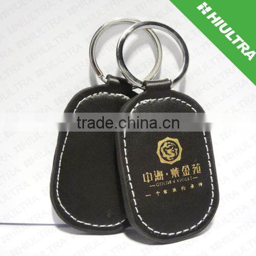 EM4100/EM4200 Small Rfid Leather Key Tags for access control, time attendance,gym,Club