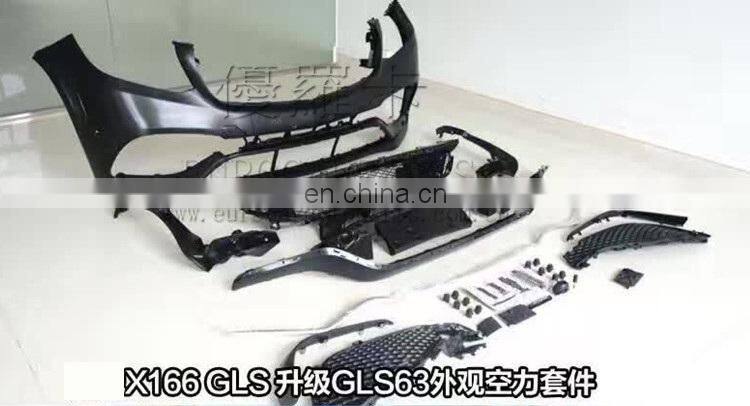 GLS body kits fit for MB GLS-CLASS X166 2015y-2017y to X166 GLS63 A style body kits for X166 GLS63 PP front+fender+rear