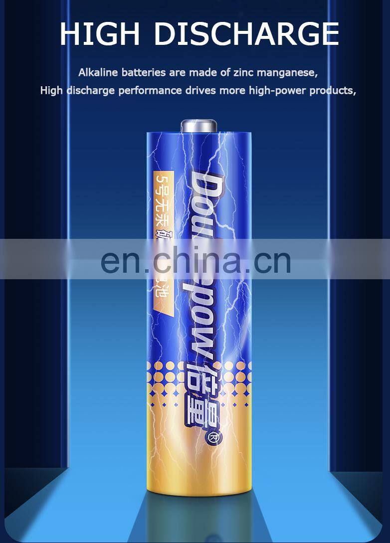 OEM Customized heavy duty alkaline dry battery 20pcs/box 1.5v lr6 no.5 aa alkaline primary battery cell