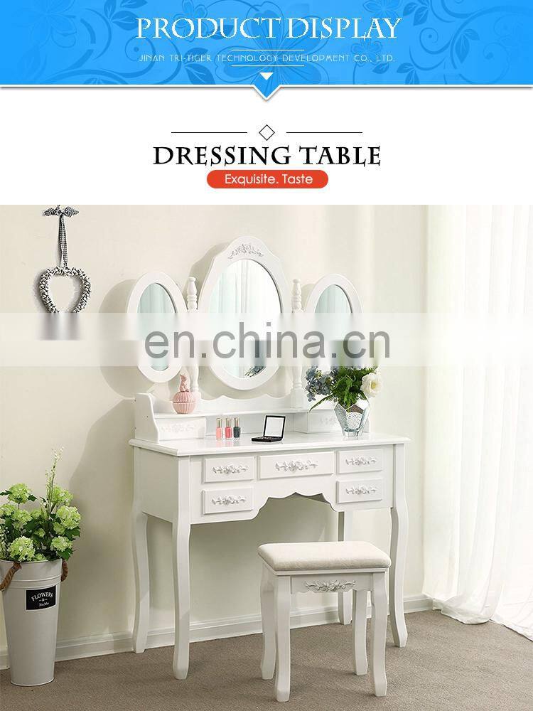 Modern Bedroom Customized Size Makeup Wooden Luxury Dresser Table