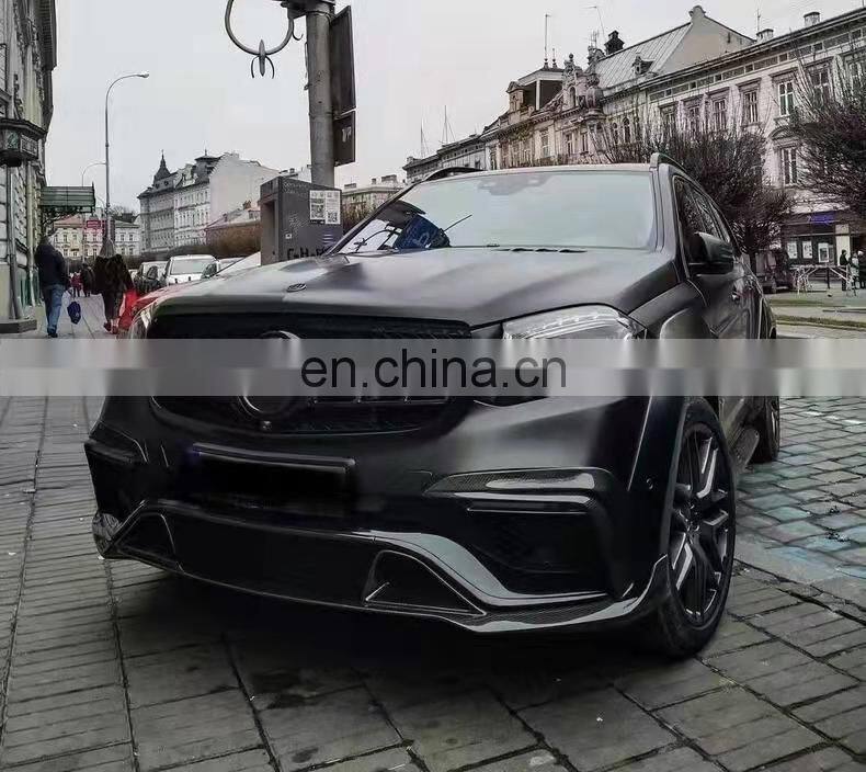 Runde Bra-bus Style Carbon Fiber For Mercedes-Benz GLS W166 Body Kit Front Lip Rear Lip Spoiler Headlight Cover Wheel Eyebrow