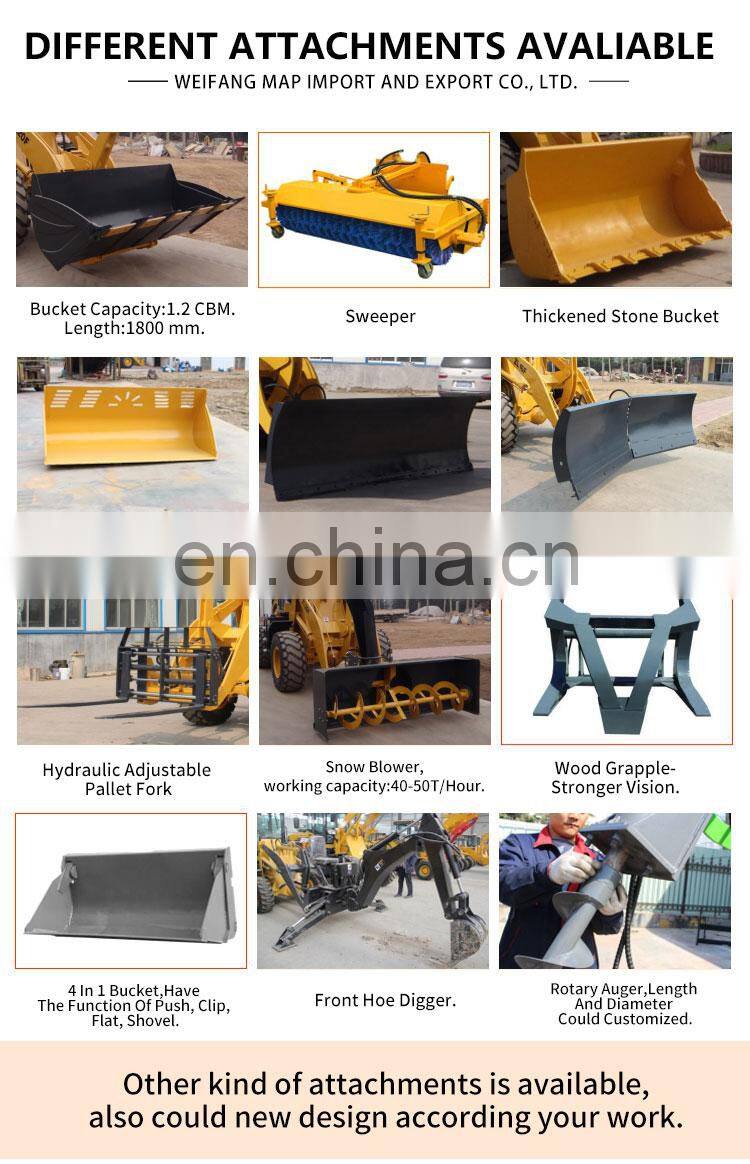 After-sales Service Provided CE Certification 2 ton ZL20 Mini Joystick Control Bucket loader