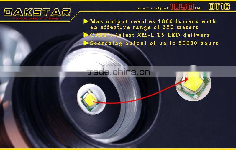 DAKSTAR DT16 1050LM CREE XML T6 18650 Rechargeable Magnet Switch IPX8 LED Diving Torch