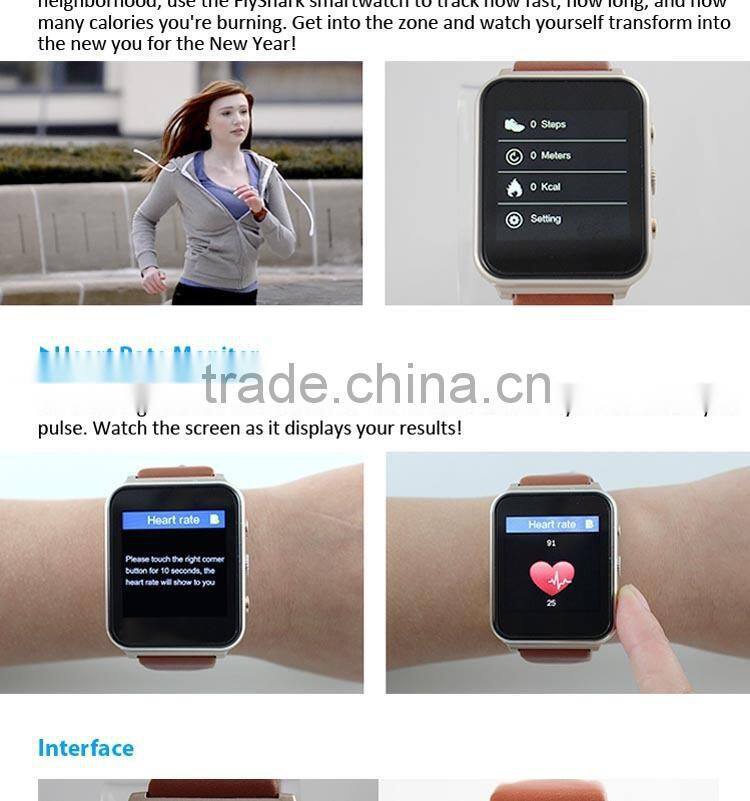 2015 factory wholesale leather smartwatch with cheap price