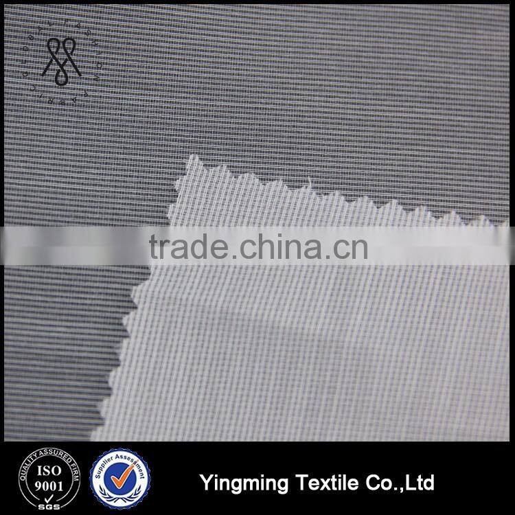 China Supplier 100% Polyester 20D*100D Double Lines Texture Organza Fabric for Women's Fashion Garments