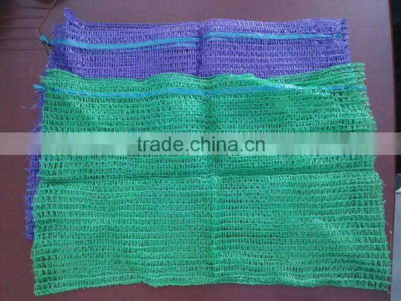 PE Raschel mesh bag for onions, potatos, other vegetables and fruits