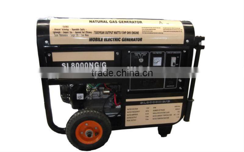 Home use LPG, Natural gas, gasoline generators 1.5~6.0kw at 50hz