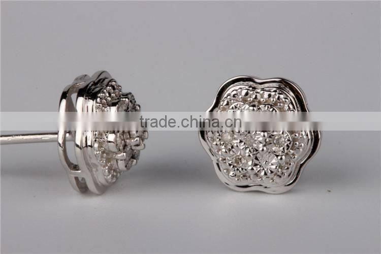 latest AAA Zircon 925 silver earring
