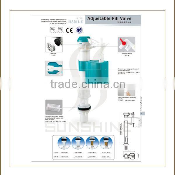 SS-J13011 Adjustable Toilet Fill Valve With Silent Designe