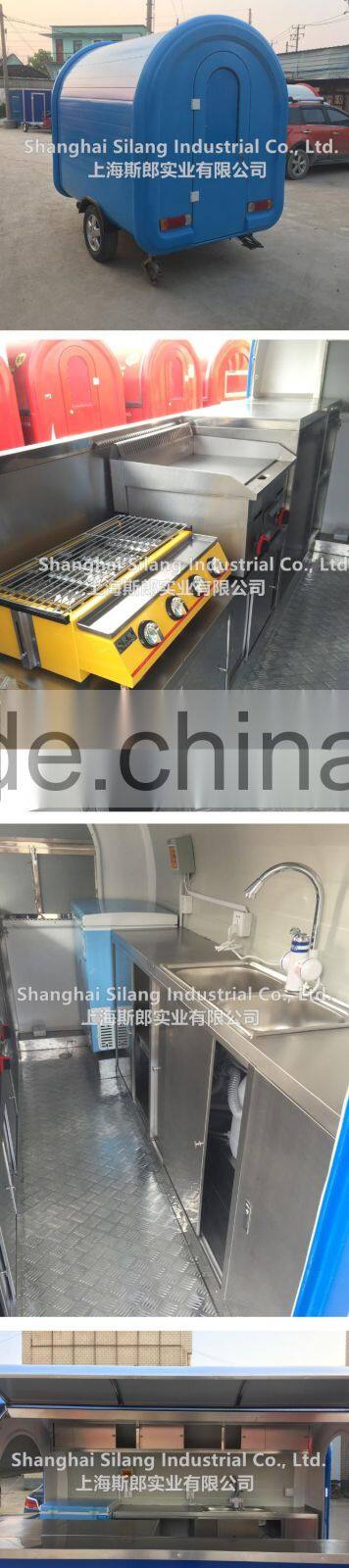 Light blue mobile food trailer mobile food trucks food truck food container cart Mechanical brake