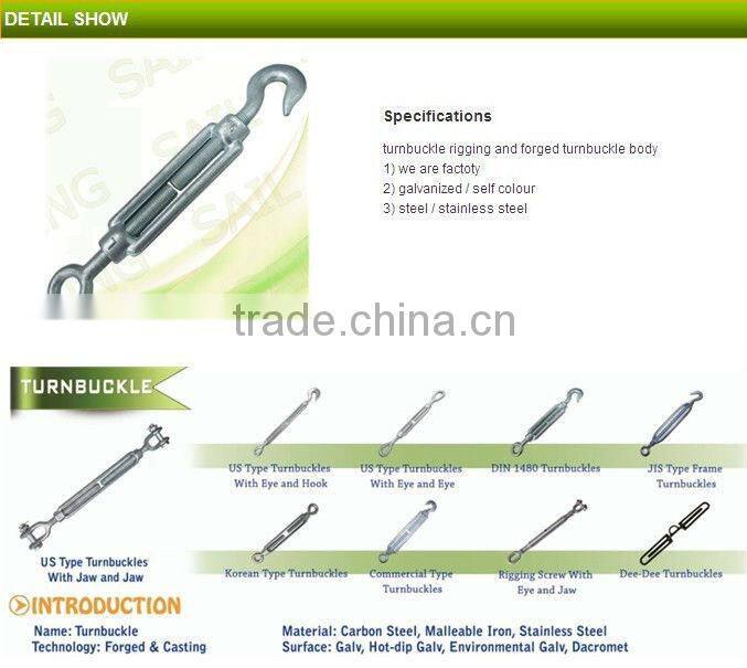 Rigging E.G DIN1480 Forged Turnbuckle/ Turnbuckle DIN1480