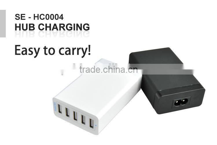 Multi function 5 port usb hub charger