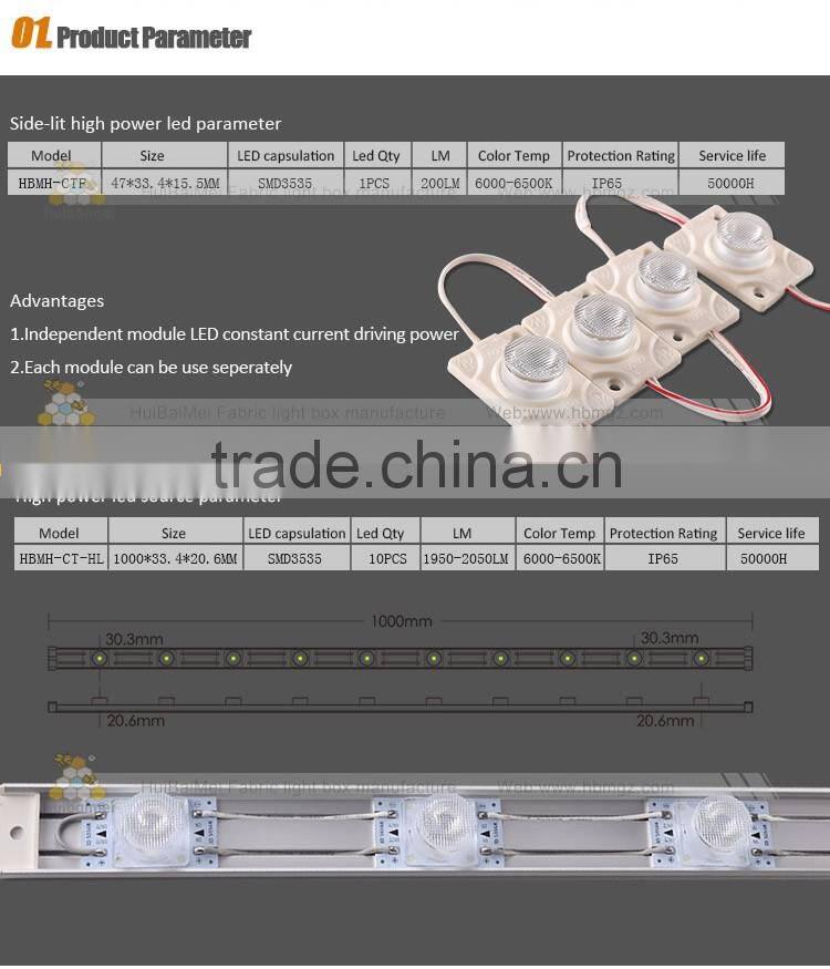 24V high power edge-lighting led with spacing can be adjustable
