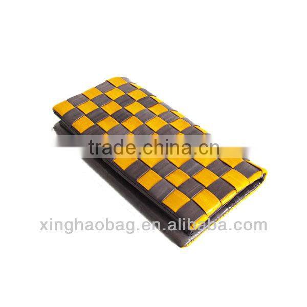 Noble crochet knitting wallet genuine eel skin wallet