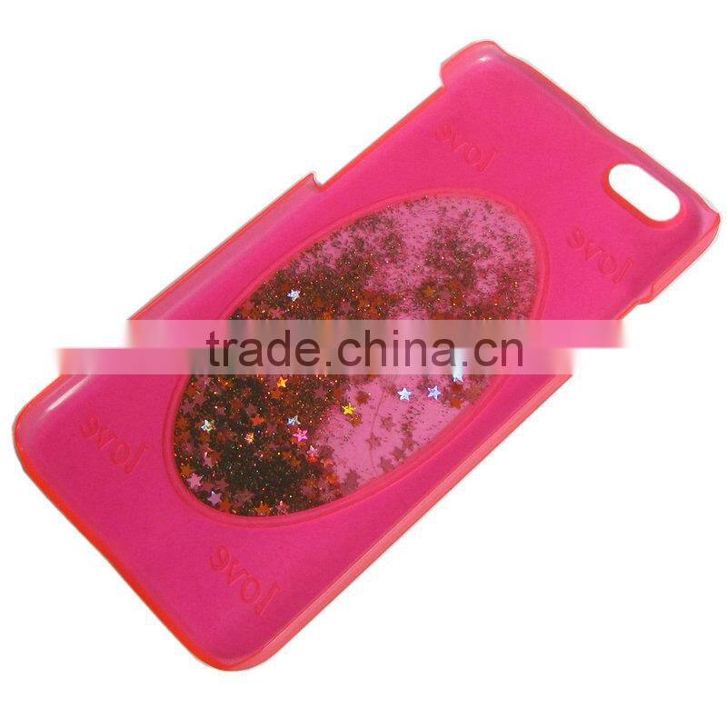 Flowing Sand Dynamic Liquid Glitter Bling Star Clear Hard Case for iPhone 6