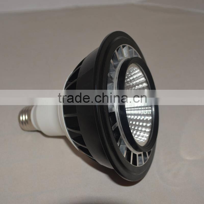 High perfomance led par light COB black covering 20w dimmable p38 led spotlight