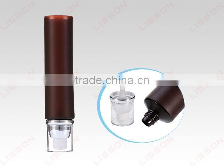 eye cream round plastic cosmetic tube with airless pump head